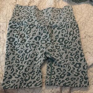 Leopard Print Biker Shorts